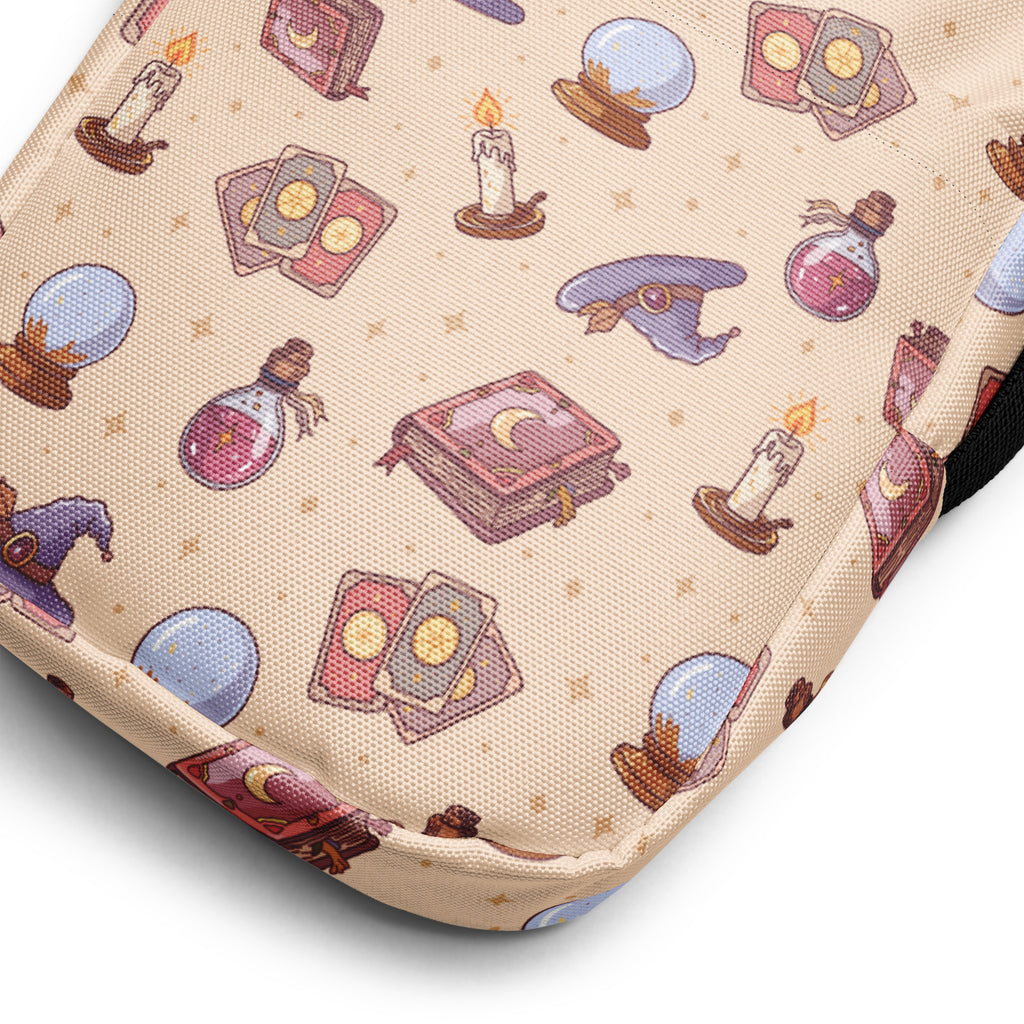Witchy Magic Halloween Crossbody Bag – Water Resistant Mini Purse With Adjustable Strap & Pockets
