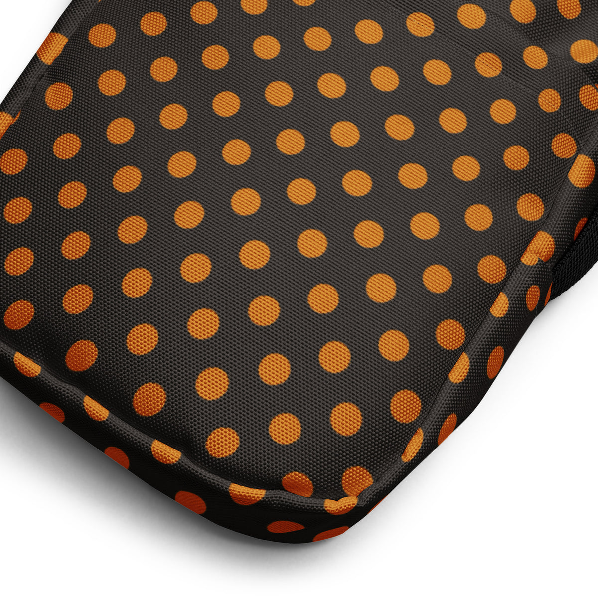 Dark Brown Polka Dot Halloween Crossbody Bag – Water Resistant Mini Purse With Adjustable Strap & Pockets