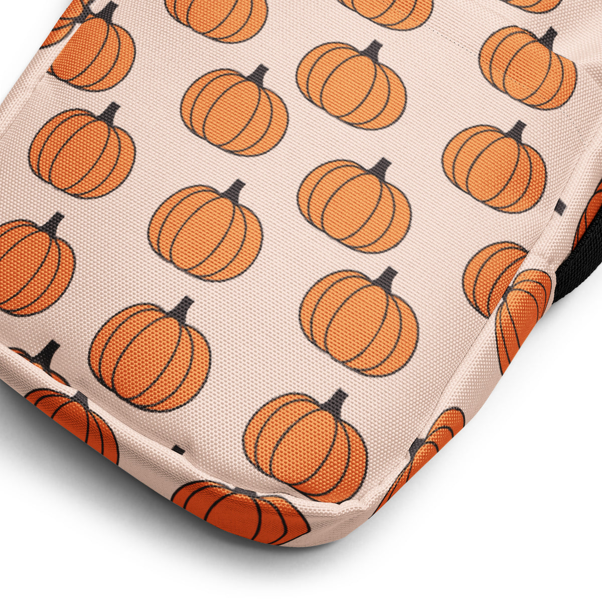 Orange Autumn Pumpkin Patch Crossbody Bag – Water Resistant Mini Purse With Adjustable Strap & Pockets