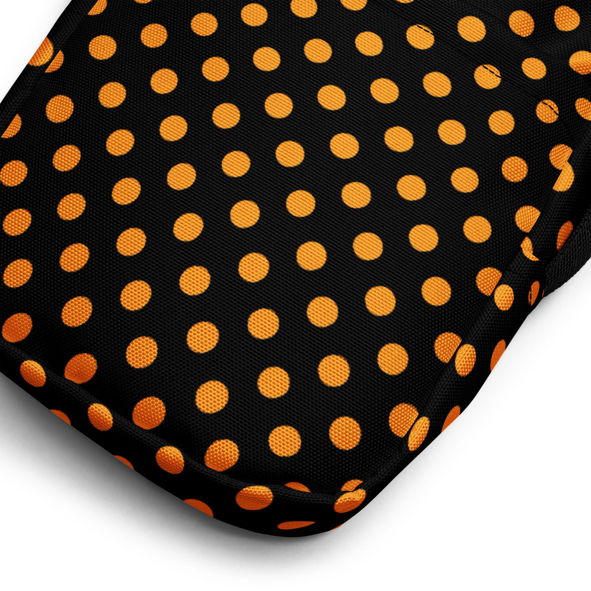 Girls Orange Polka Dot Halloween Crossbody Bag – Water Resistant Mini Purse With Adjustable Strap & Pockets