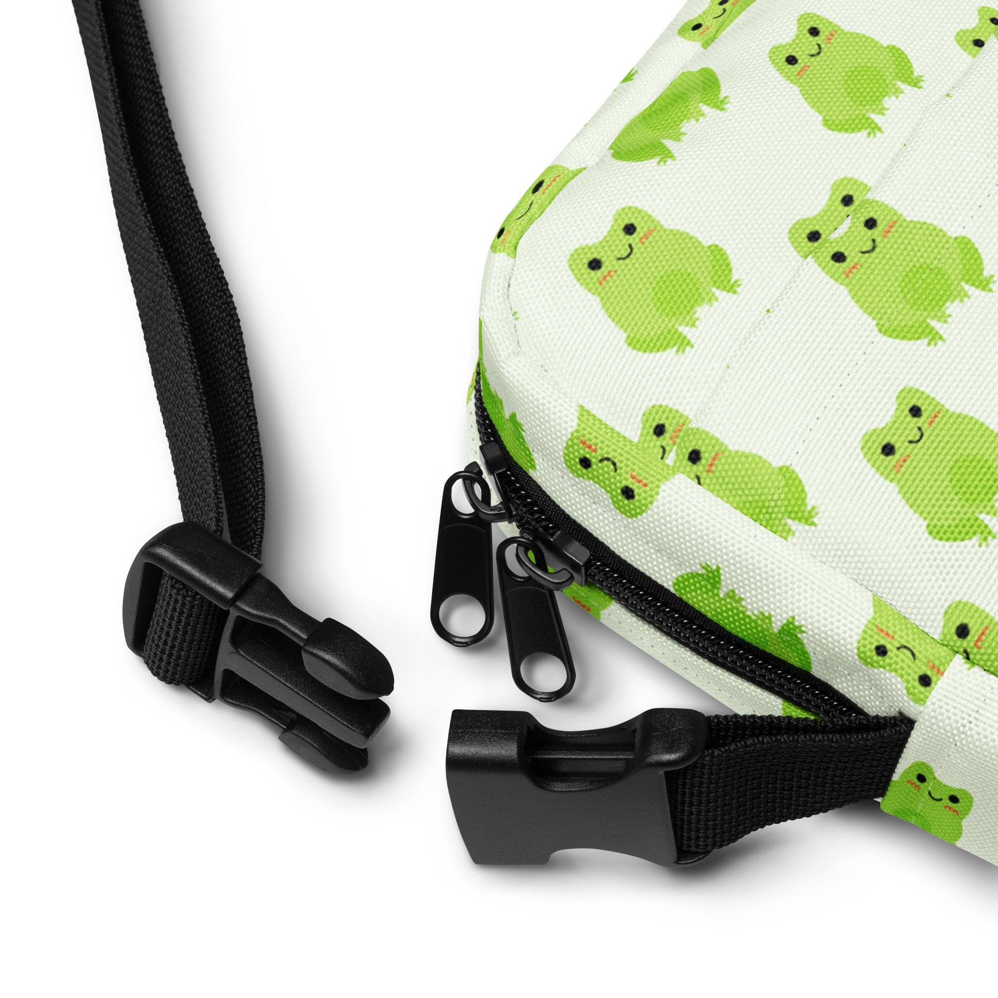 Girls Green Frog Crossbody Purse