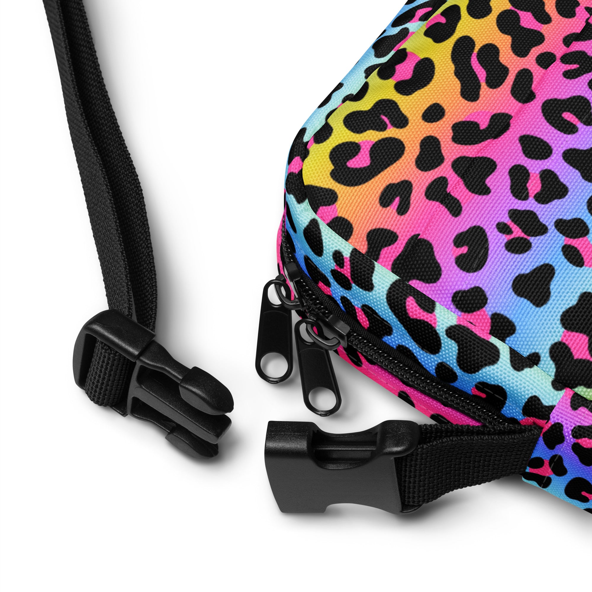 Girls Rainbow Leopard Crossbody Purse