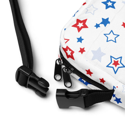Girls Red White and Blue Stars Crossbody Purse