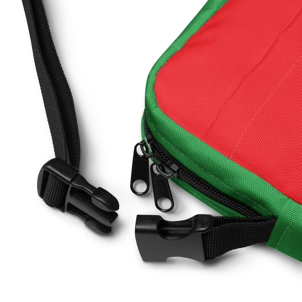 Girls Red & Green Christmas Crossbody Bag – Water Resistant Mini Purse With Adjustable Strap & Pockets