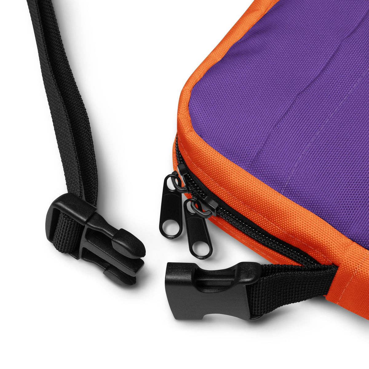 Purple & Orange Halloween Crossbody Bag – Water Resistant Mini Purse With Adjustable Strap & Pockets