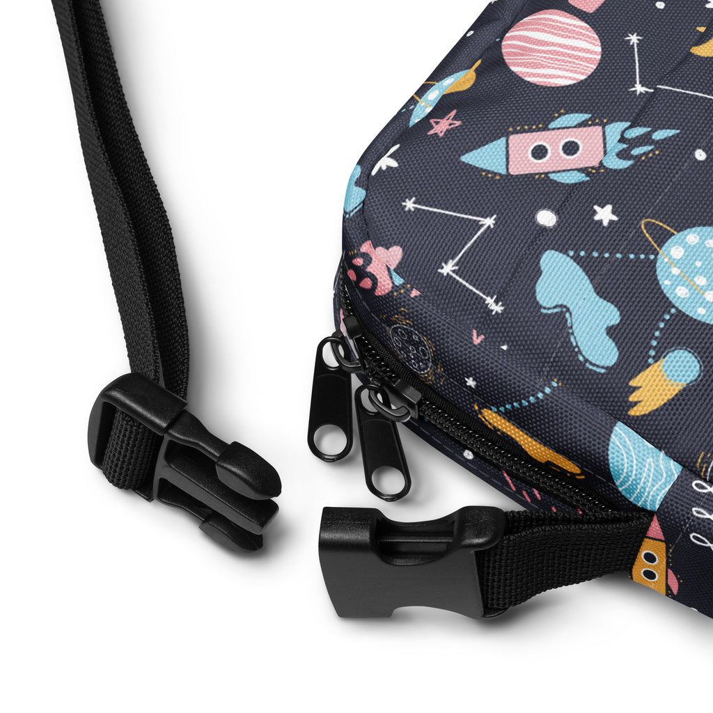 Girls Outer Space Crossbody Bag – Water Resistant Mini Purse With Adjustable Strap & Pockets