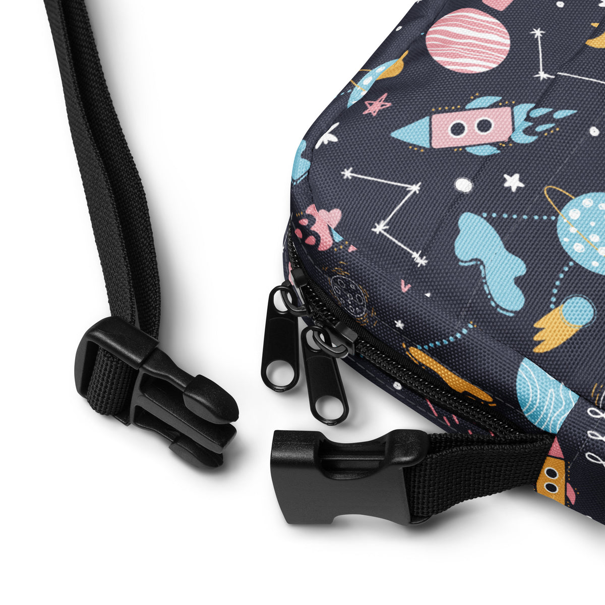 Girls Outer Space Crossbody Bag – Water Resistant Mini Purse With Adjustable Strap & Pockets