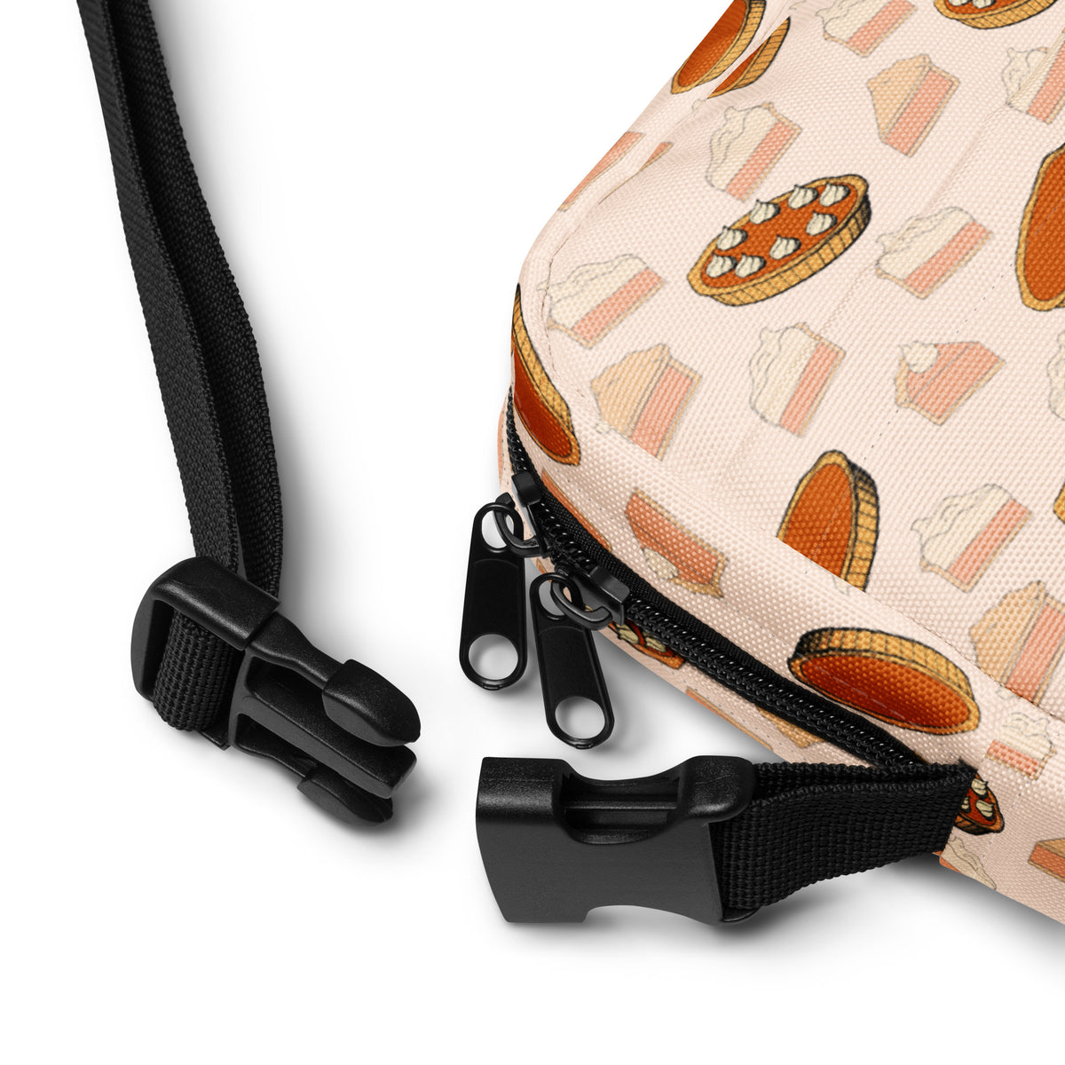 Pumpkin Pie Thanksgiving Crossbody Bag – Water Resistant Mini Purse With Adjustable Strap & Pockets