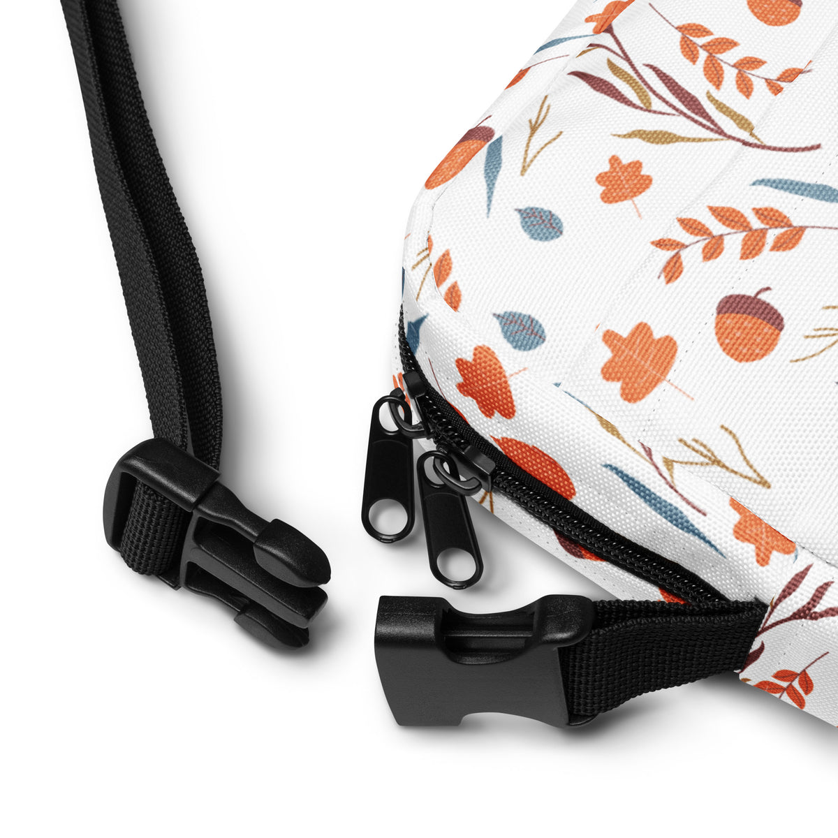 Fall Leaves & Acorns Crossbody Bag – Water Resistant Mini Purse With Adjustable Strap & Pockets