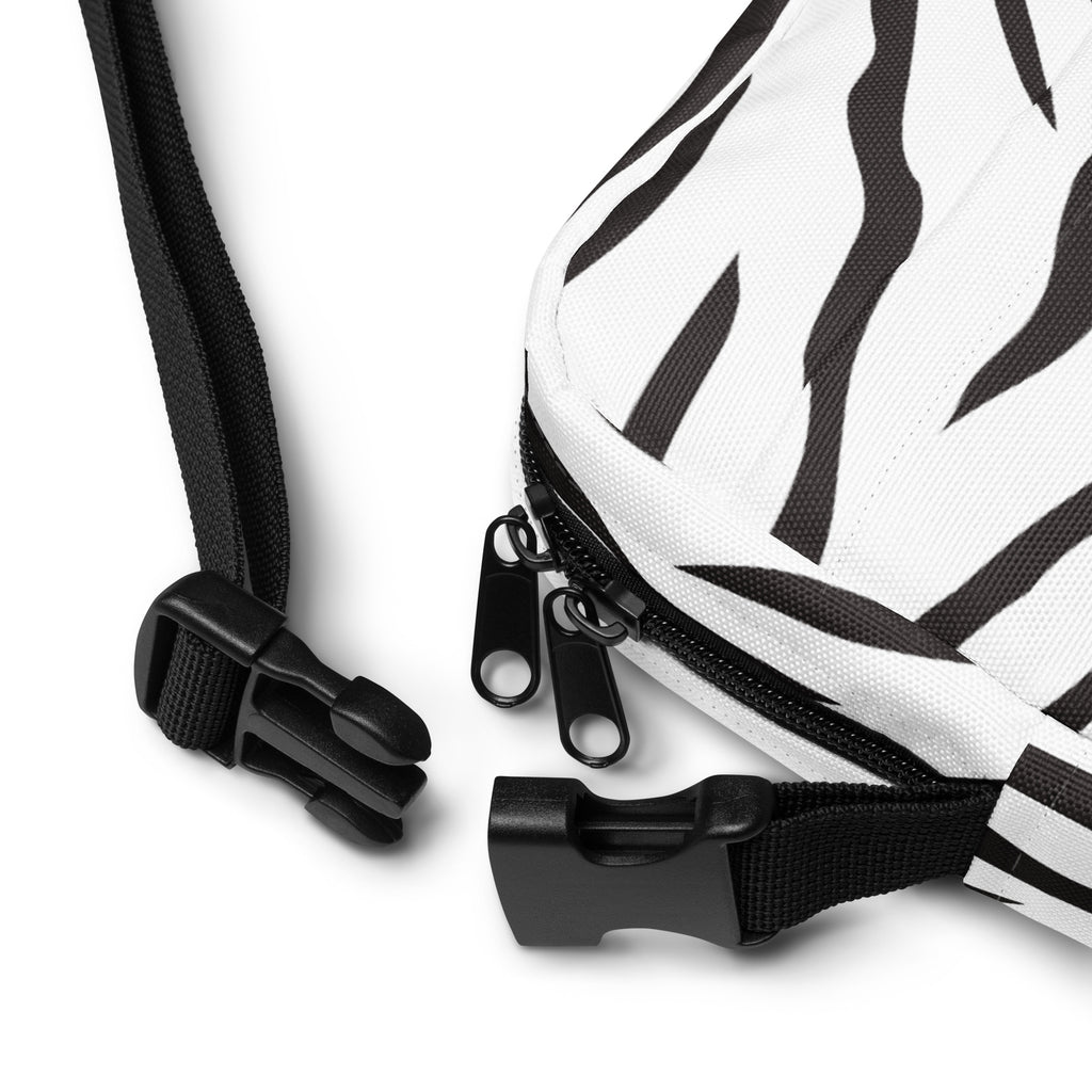 Zebra Print Crossbody Bag – Water Resistant Mini Purse With Adjustable Strap & Pockets