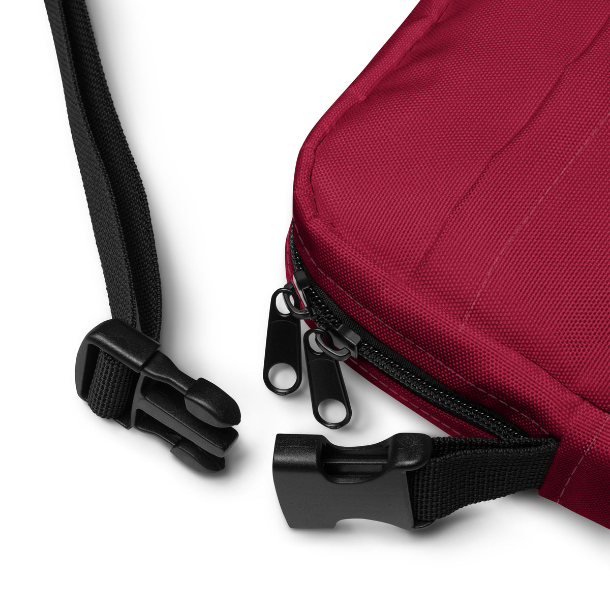 Dark Red Crossbody Bag – Water Resistant Mini Purse With Adjustable Strap & Pockets