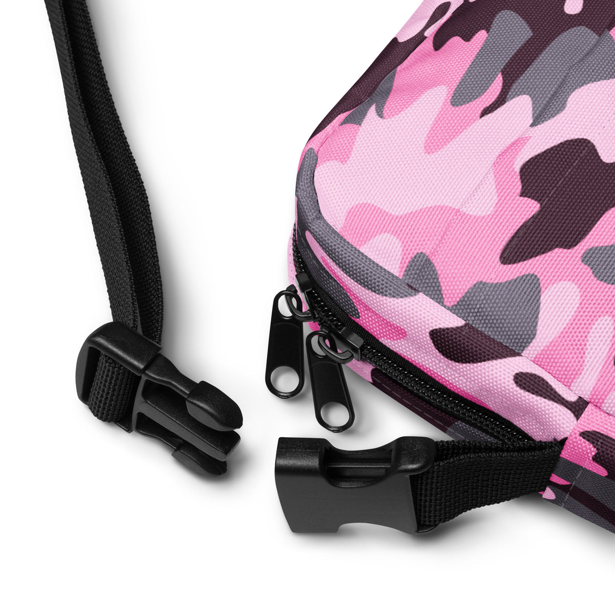 Pink Camouflage Crossbody Bag – Water Resistant Mini Purse With Adjustable Strap & Pockets