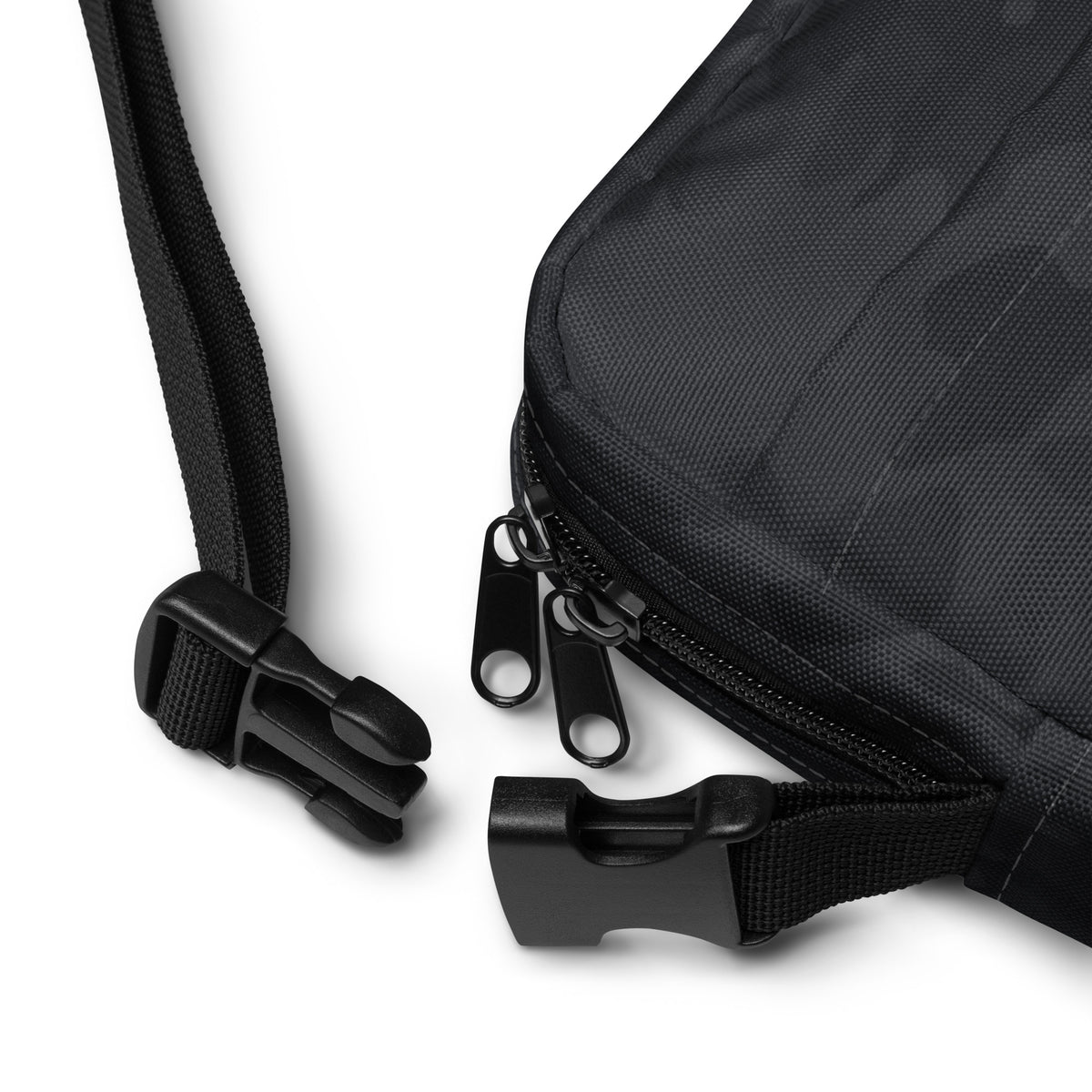 Black Camouflage Crossbody Bag – Water Resistant Mini Purse With Adjustable Strap & Pockets