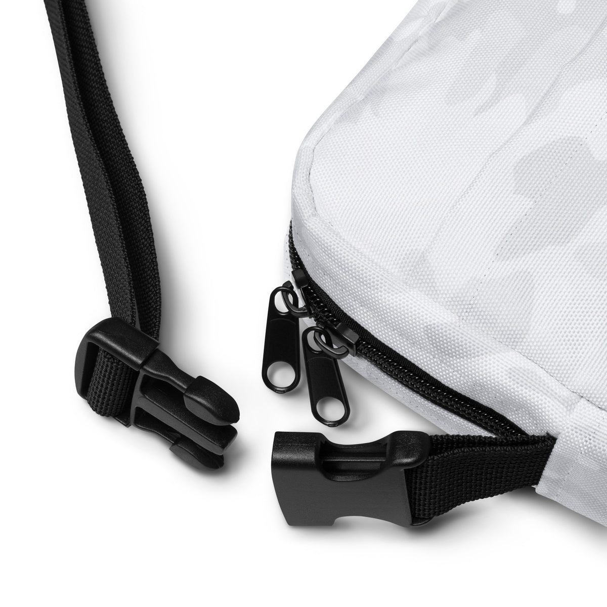 White Camouflage Crossbody Bag – Water Resistant Mini Purse With Adjustable Strap & Pockets