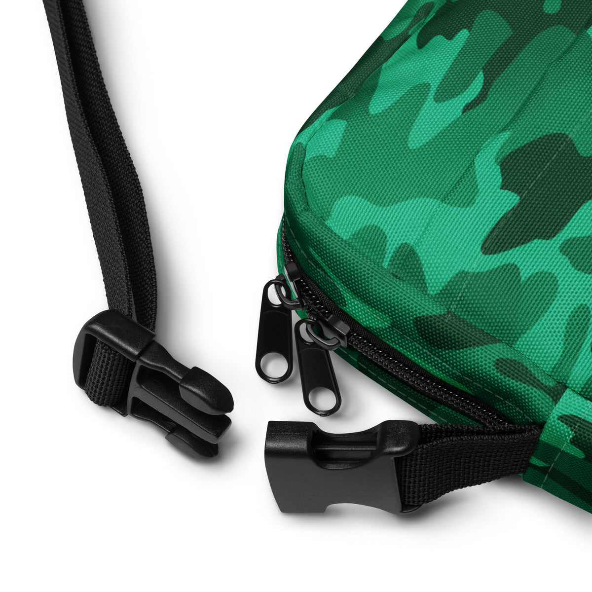Green Camouflage Crossbody Bag – Water Resistant Mini Purse With Adjustable Strap & Pockets