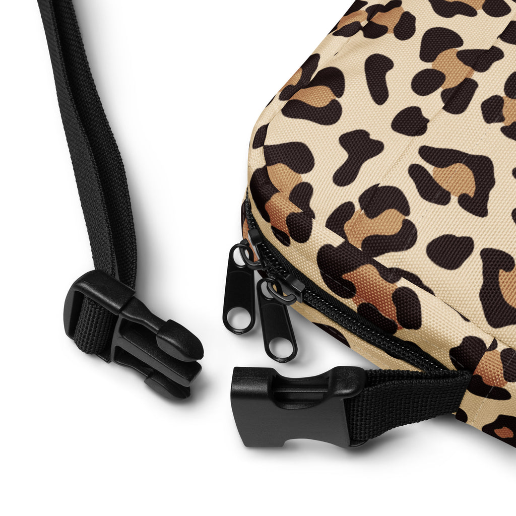 Leopard Print Crossbody Bag – Water Resistant Mini Purse With Adjustable Strap & Pockets