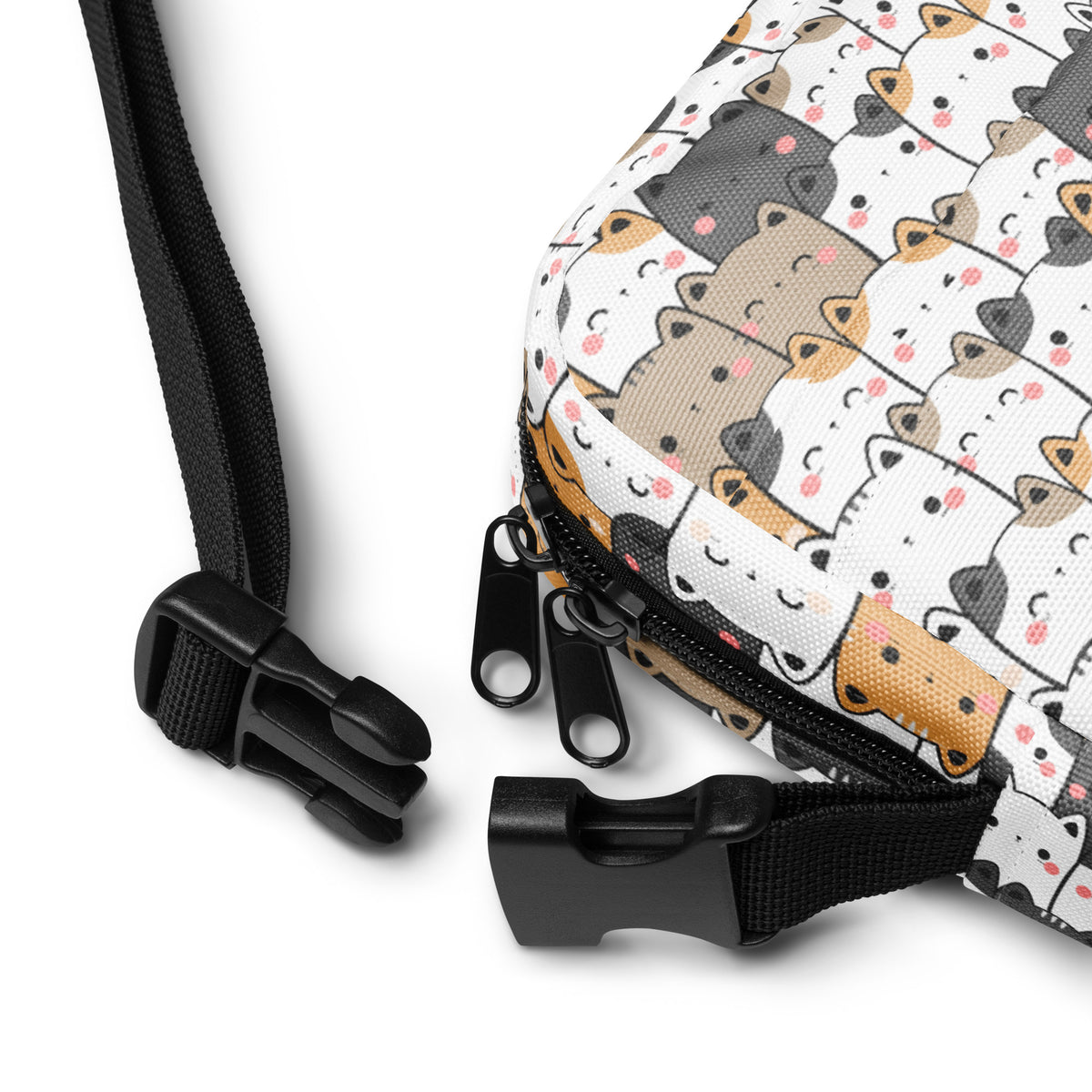 Kawaii Cat Crossbody Bag – Water Resistant Mini Purse With Adjustable Strap & Pockets