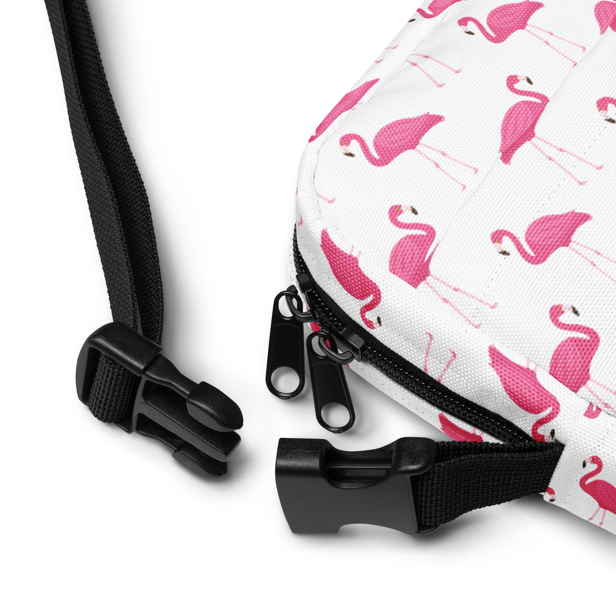 Pink Flamingo Crossbody Bag – Water Resistant Mini Purse With Adjustable Strap & Pockets