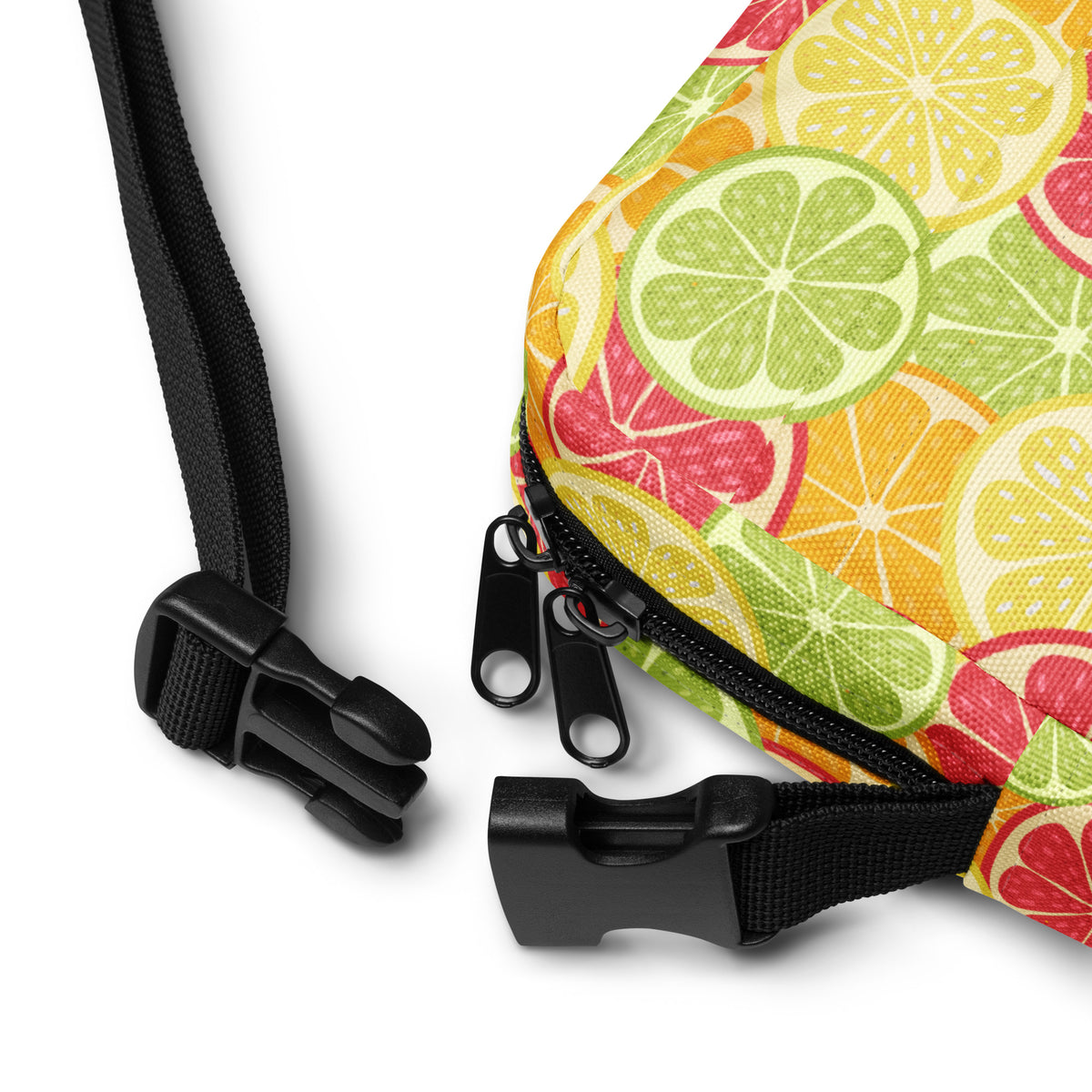 Citrus Fruit Slices Crossbody Bag – Water Resistant Mini Purse With Adjustable Strap & Pockets