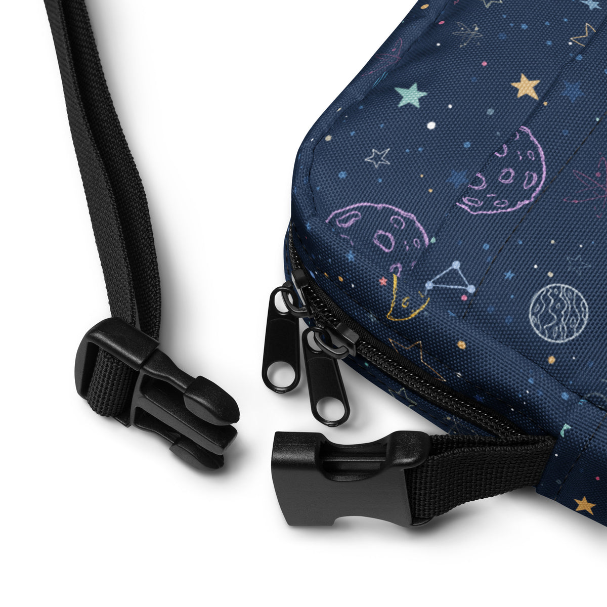 Outer Space Galaxy Crossbody Bag – Water Resistant Mini Purse With Adjustable Strap & Pocket