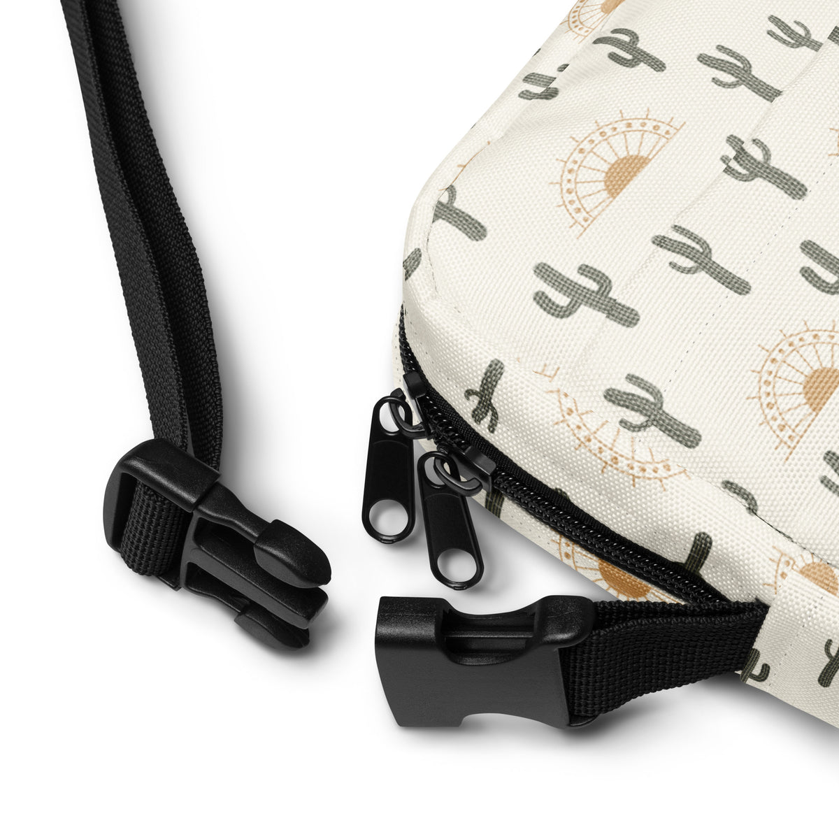 Desert Cactus Sunrise Crossbody Bag – Water Resistant Mini Purse With Adjustable Strap & Pockets