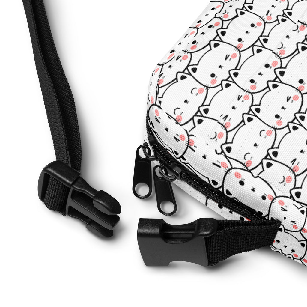 Cat Print Crossbody Bag – Water Resistant Mini Purse With Adjustable Strap & Pockets