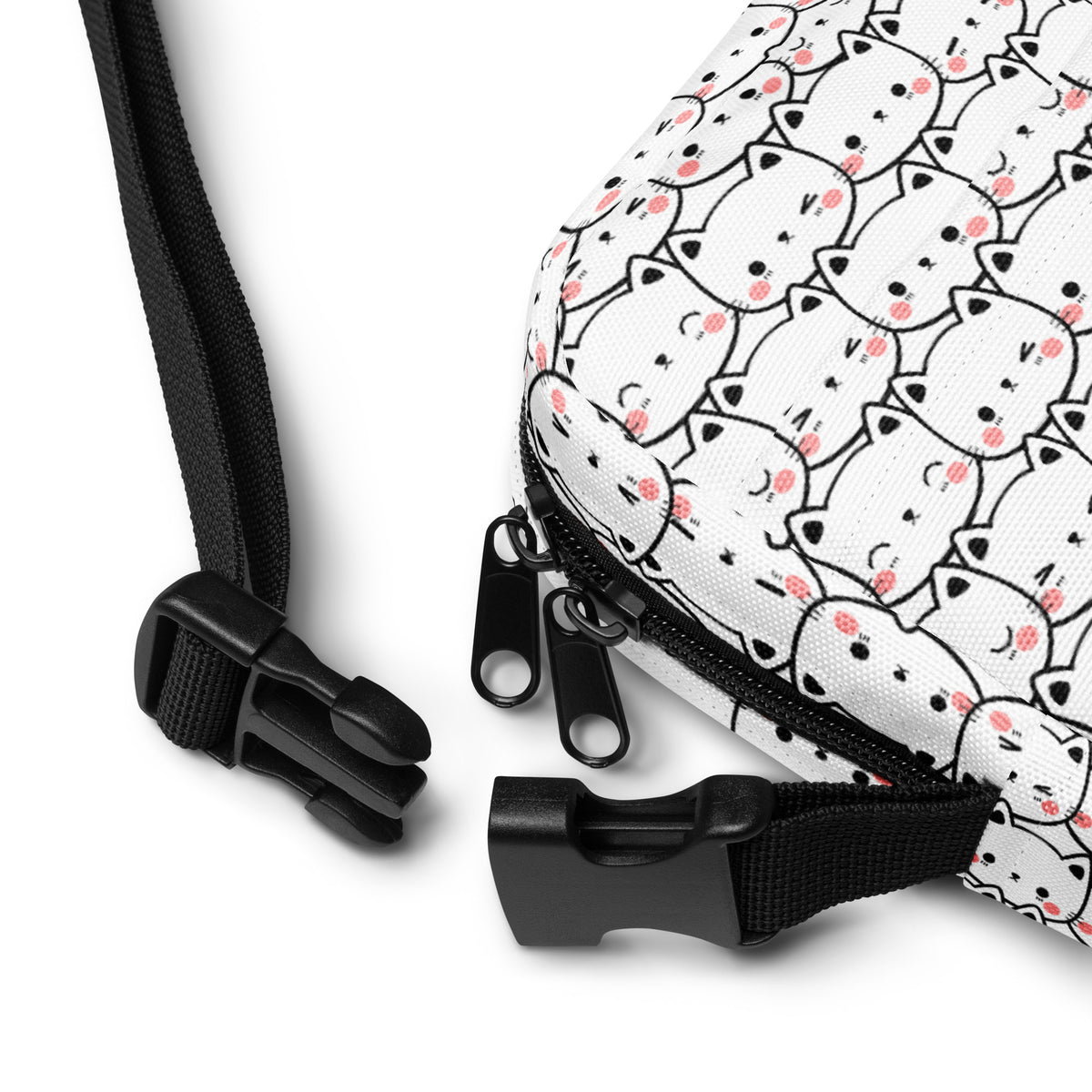 Cat Print Crossbody Bag – Water Resistant Mini Purse With Adjustable Strap & Pockets