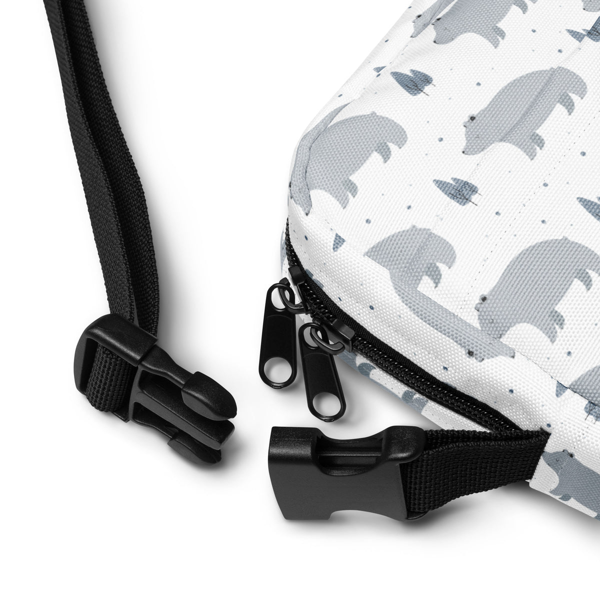 Girls Gray Bear Crossbody Bag – Water Resistant Mini Purse With Adjustable Strap & Pockets