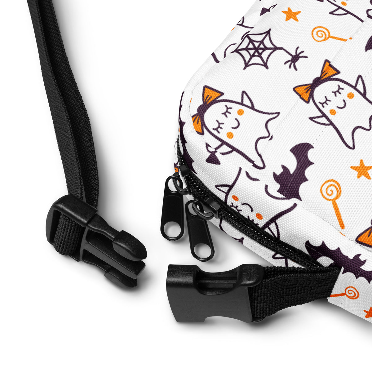 Girls Cute Ghost Halloween Crossbody Bag – Water Resistant Mini Purse With Adjustable Strap & Pockets