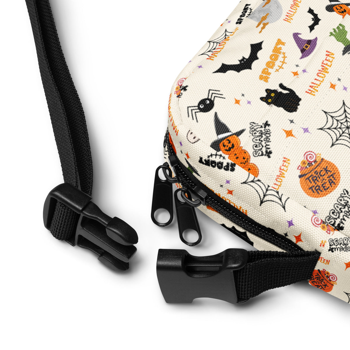 Girls Halloween Icons Crossbody Bag – Water Resistant Mini Purse With Adjustable Strap & Pockets