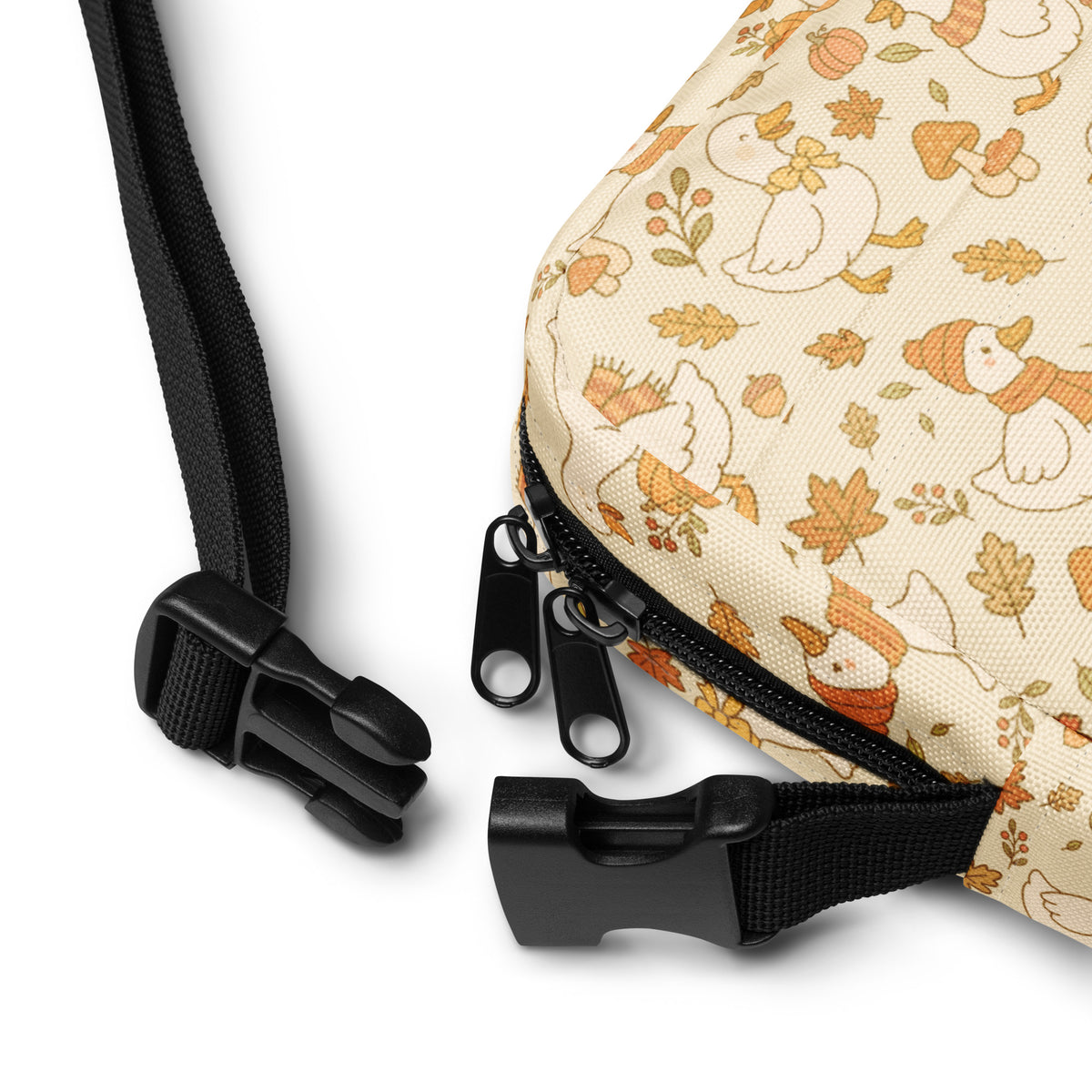 Fall Goose Crossbody Bag – Water Resistant Mini Purse With Adjustable Strap & Pockets
