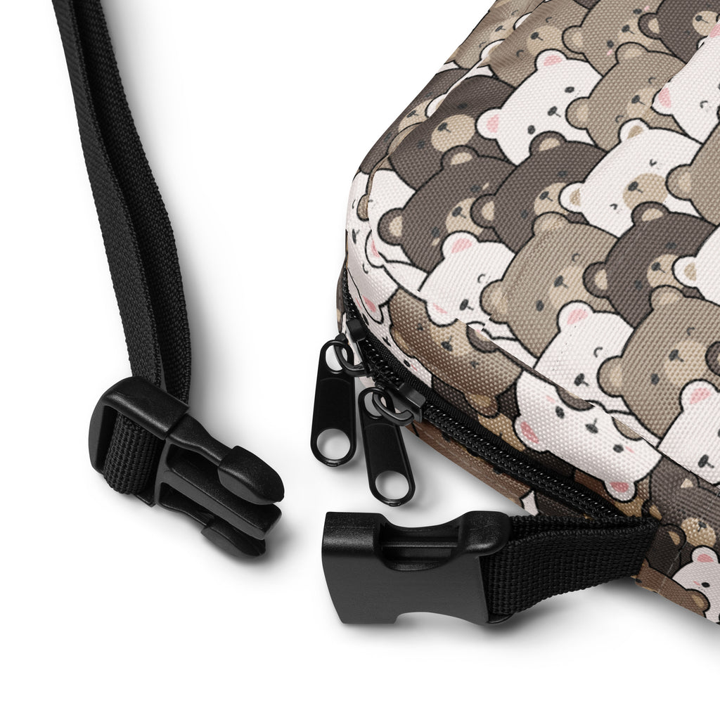 Bear Face Crossbody Bag – Water Resistant Mini Purse With Adjustable Strap & Pockets