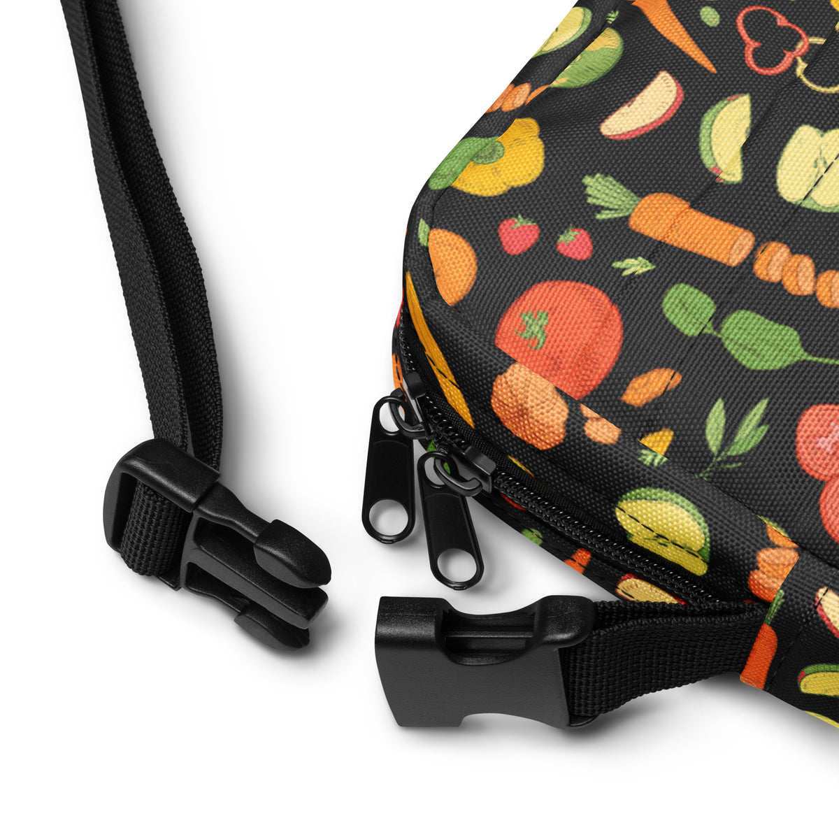 Fruit & Vegetable Crossbody Bag – Water Resistant Mini Purse With Adjustable Strap & Pockets