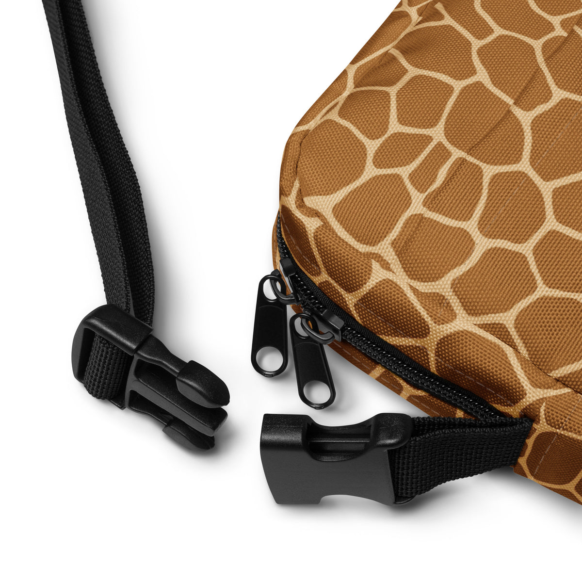 Giraffe Print Crossbody Bag – Water Resistant Mini Purse With Adjustable Strap & Pockets