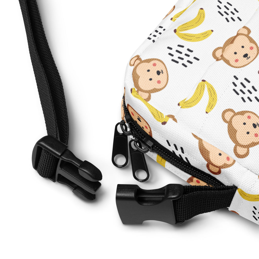 Girls Monkey Banana Crossbody Bag – Water Resistant Mini Purse With Adjustable Strap & Pockets