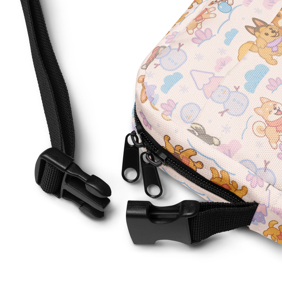 Winter Dogs Crossbody Bag – Water Resistant Mini Purse With Adjustable Strap & Pockets