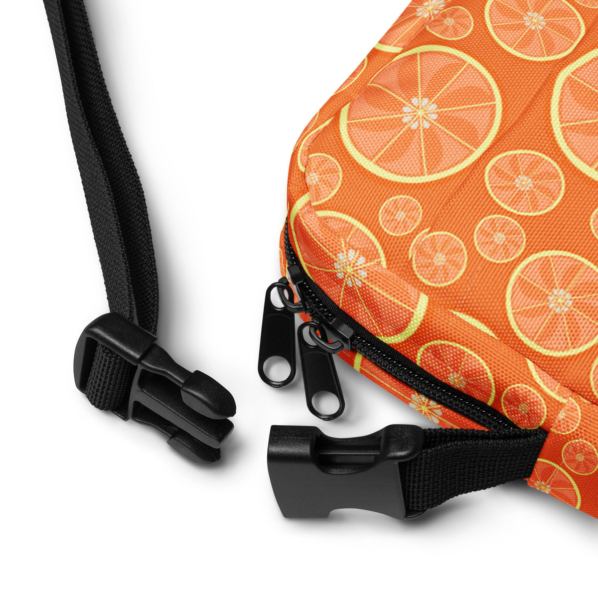 Orange Citrus Crossbody Bag – Water Resistant Mini Purse With Adjustable Strap & Pockets