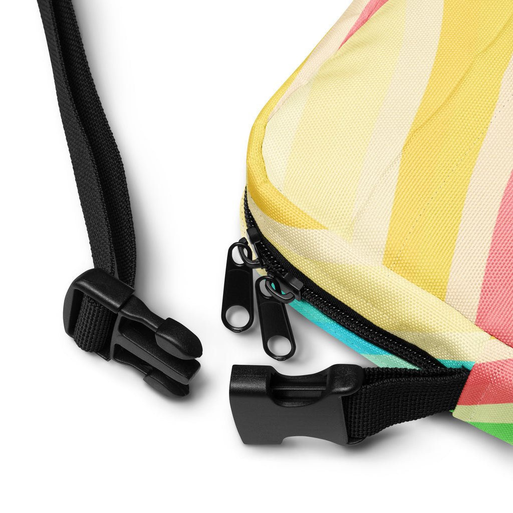 Girls Summer Beach Stripe Crossbody Bag – Water Resistant Mini Purse With Adjustable Strap & Pockets