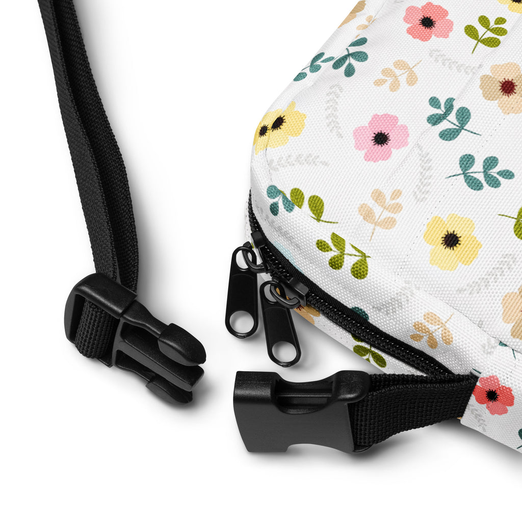 Colorful Wildflower Crossbody Bag – Water Resistant Mini Purse With Adjustable Strap & Pockets