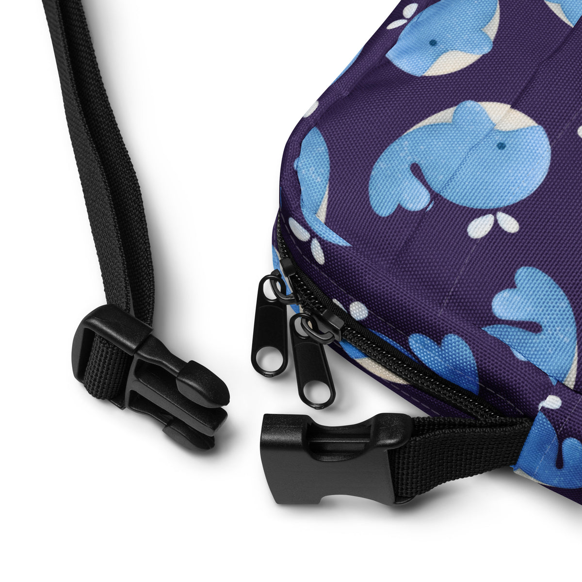 Girls Blue Whale Crossbody Bag – Water Resistant Mini Purse With Adjustable Strap & Pockets