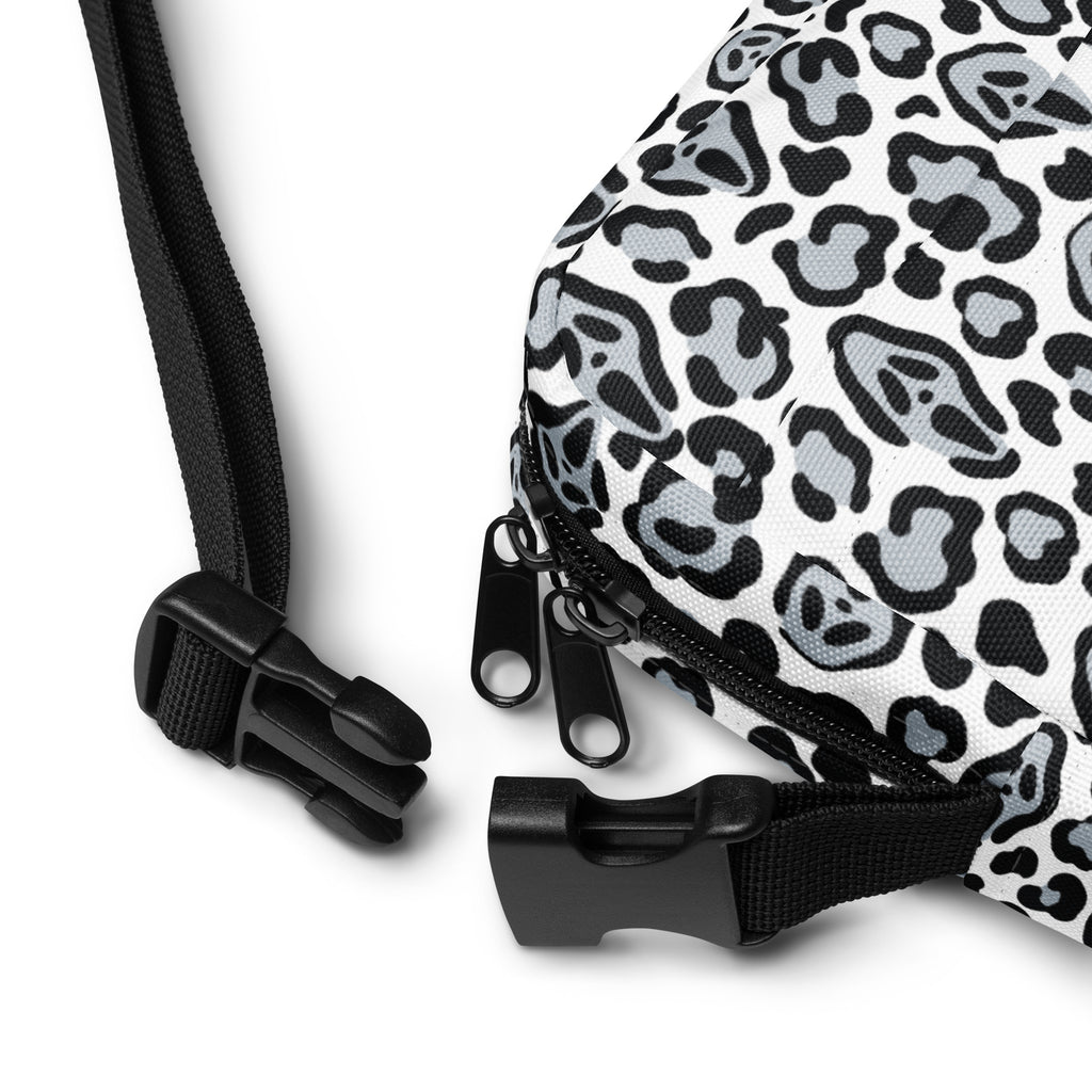 Ghost Face Leopard Halloween Crossbody Bag – Water Resistant Mini Purse With Adjustable Strap & Pockets