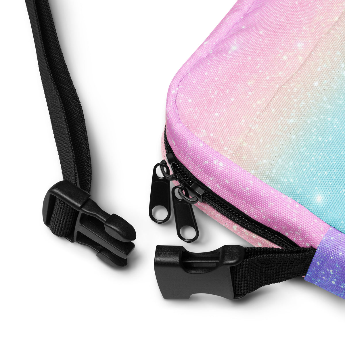 Faux Sparkle Effect Crossbody Bag – Water Resistant Mini Purse With Adjustable Strap & Pockets