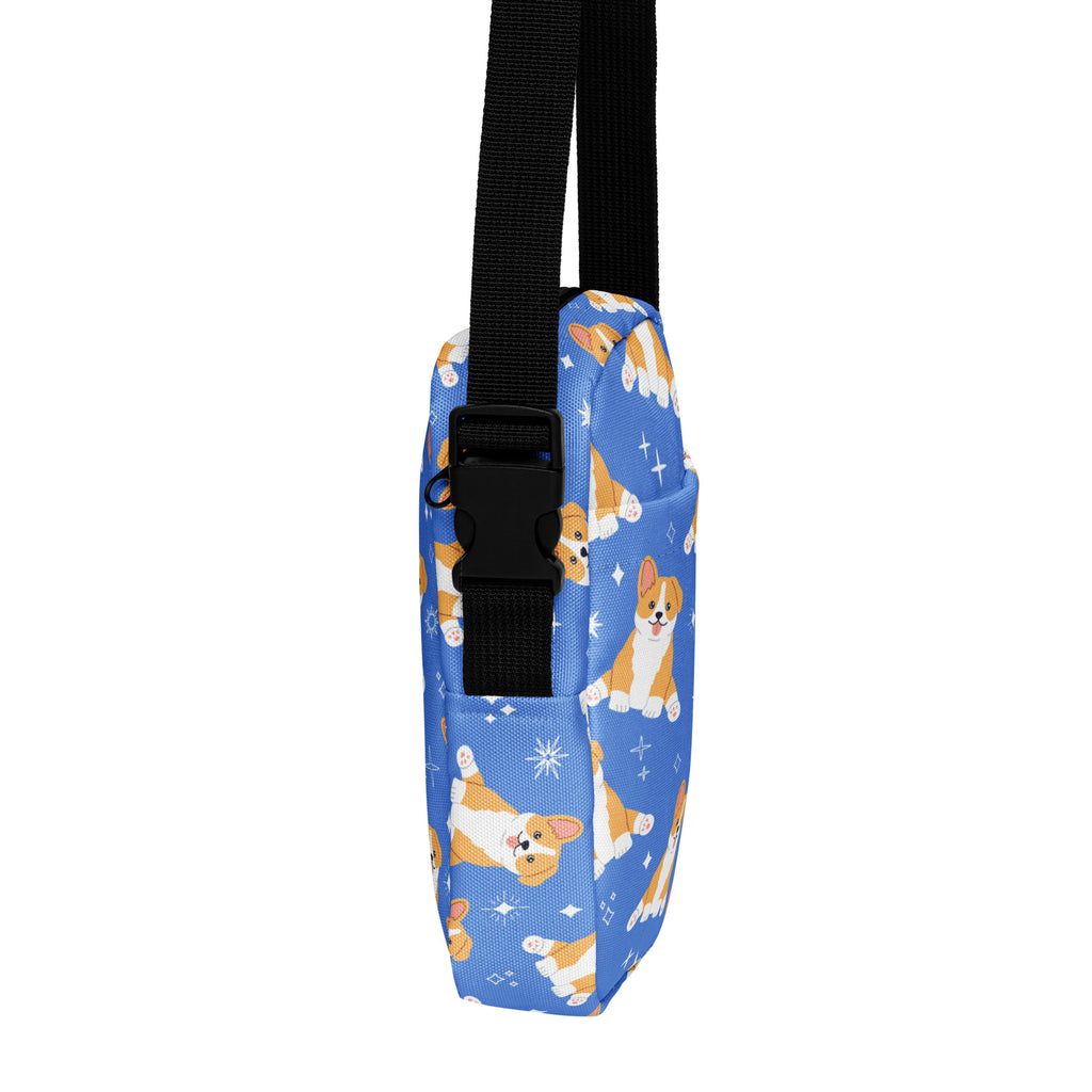 Girls Blue Corgi Crossbody Purse