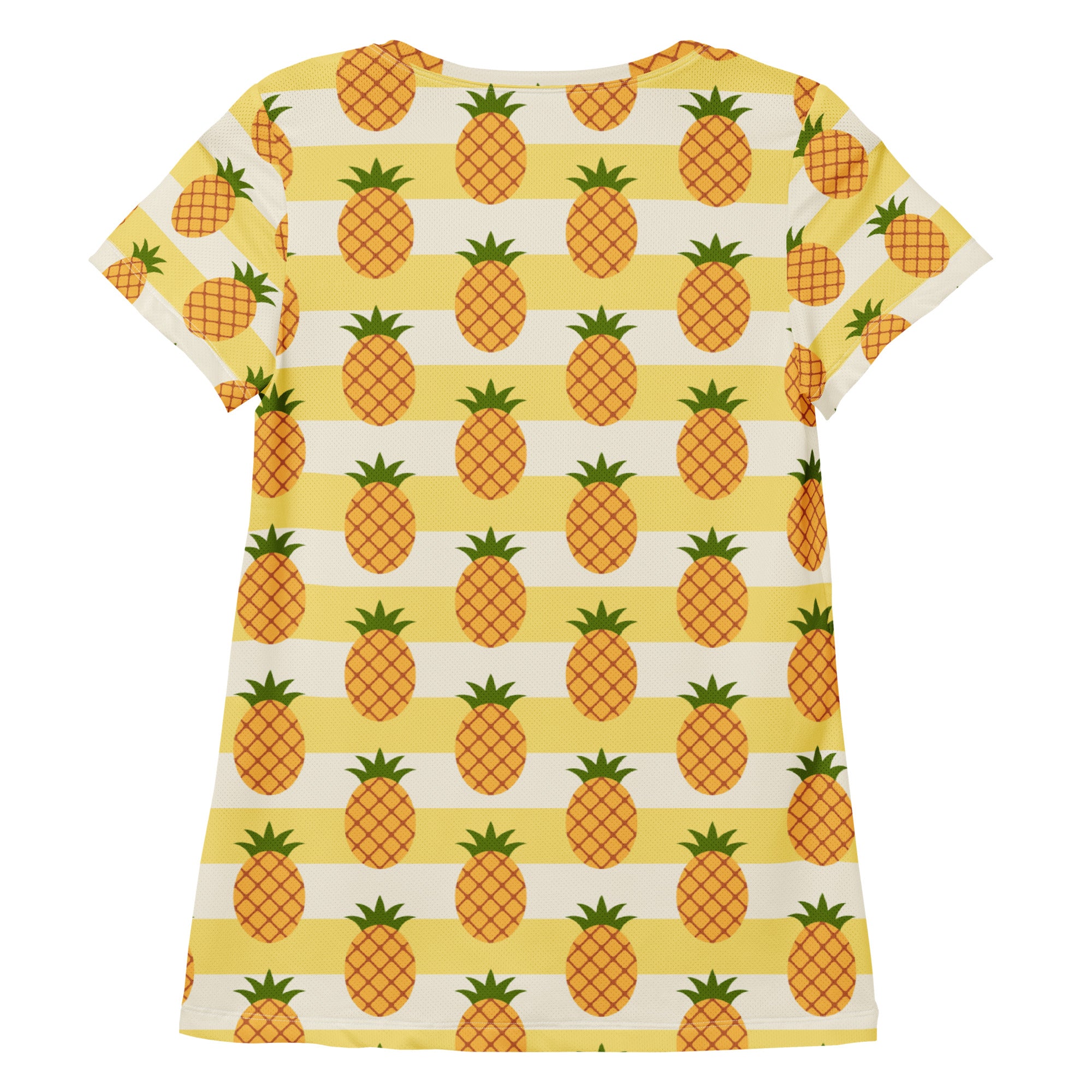 Women’s Pineapple Performance Athletic T-Shirt - Lightweight Moisture Wicking Workout Top with UPF 50+
