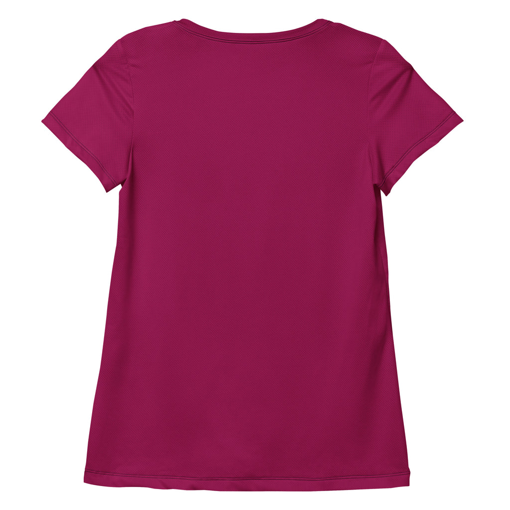 Women’s Magenta Performance Athletic T-Shirt - Lightweight Moisture Wicking Workout Top with UPF 50+