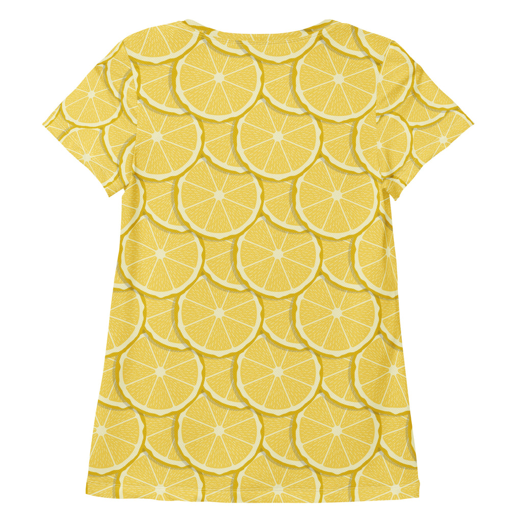 Women’s Lemon Performance Athletic T-Shirt - Lightweight Moisture Wicking Workout Top with UPF 50+