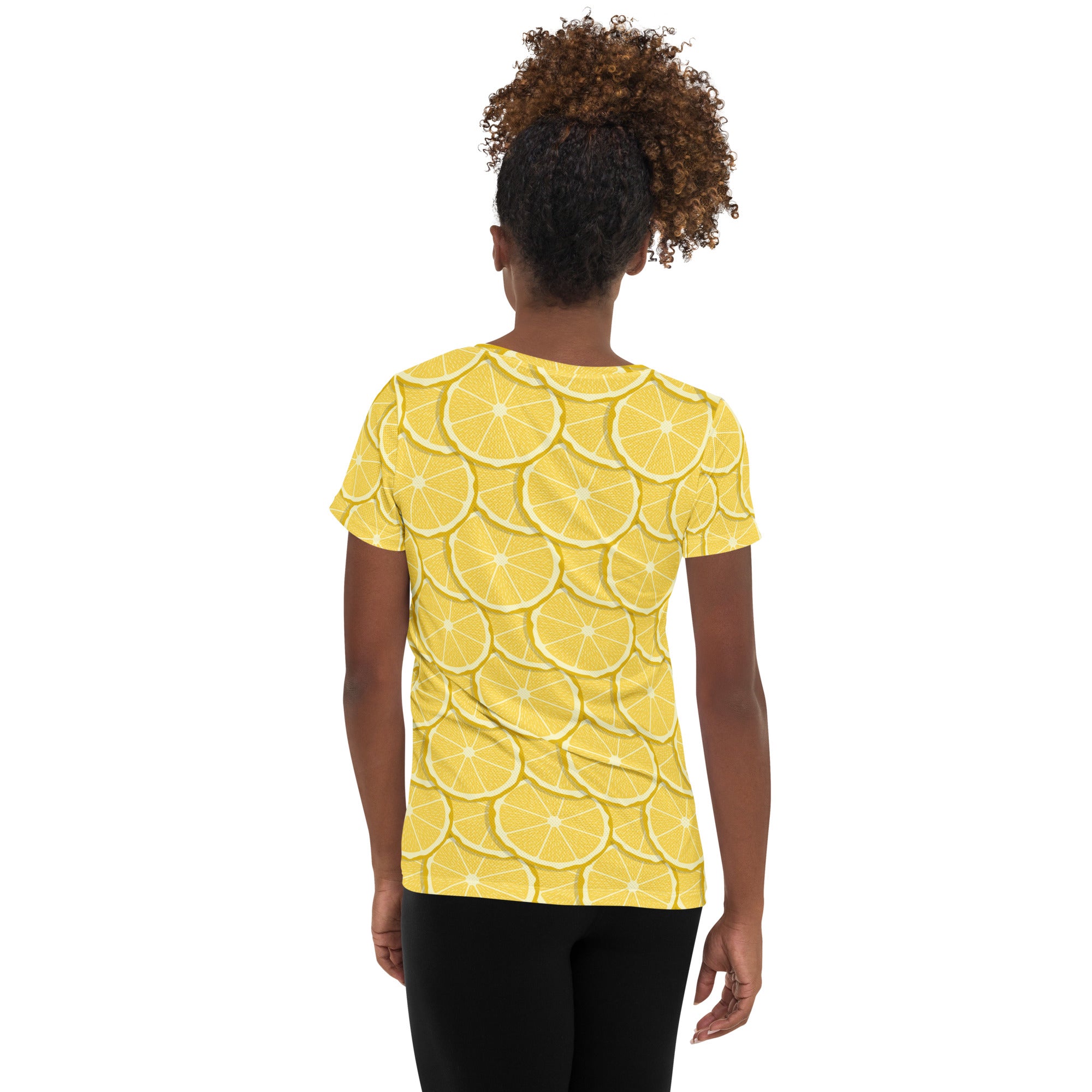 Women’s Lemon Performance Athletic T-Shirt - Lightweight Moisture Wicking Workout Top with UPF 50+