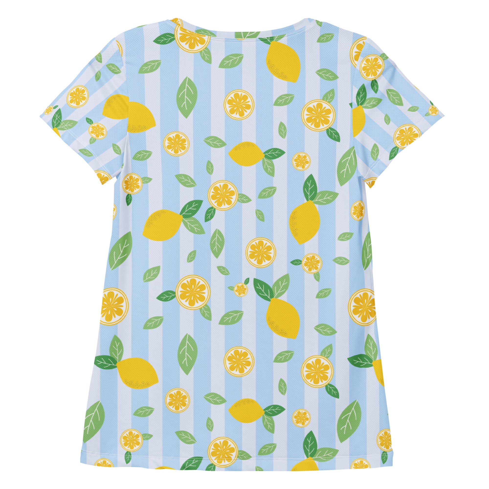 Women’s Lemon Stripe Performance Athletic T-Shirt - Lightweight Moisture Wicking Workout Top with UPF 50+ (Copy)