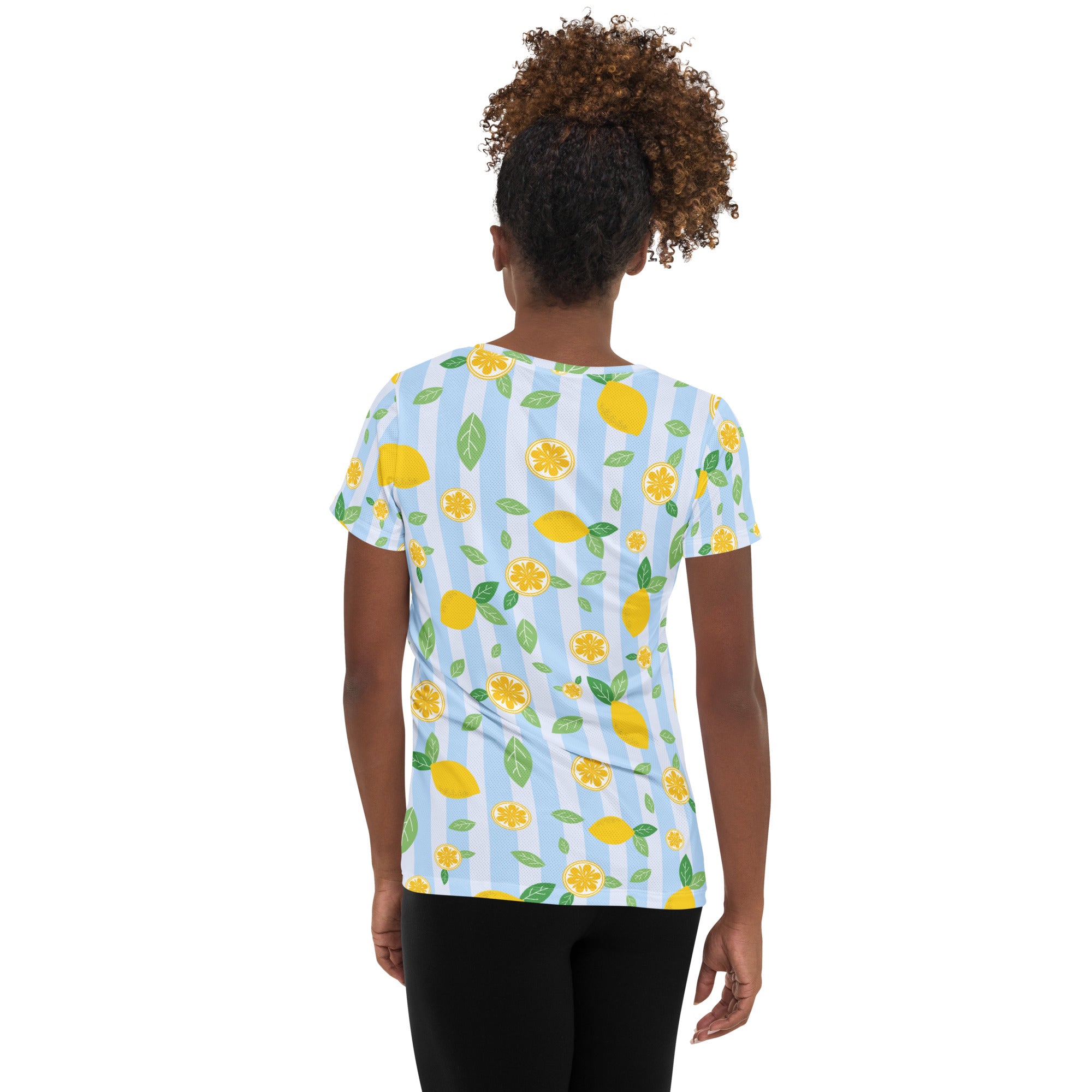 Women’s Lemon Stripe Performance Athletic T-Shirt - Lightweight Moisture Wicking Workout Top with UPF 50+ (Copy)
