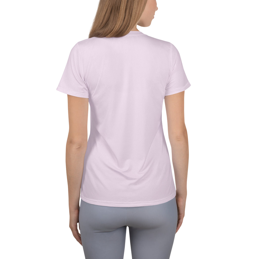 Women’s Cotton Candy Pink Performance Athletic T-Shirt - Lightweight Moisture Wicking Workout Top with UPF 50+